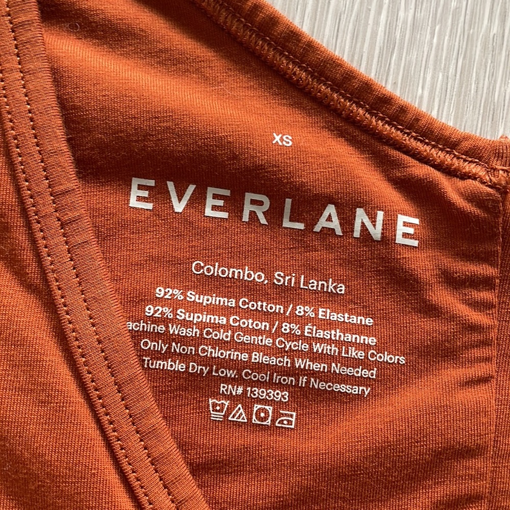 Everlane Rust Thong Bodysuit Sz extra small - Picture 3 of 4